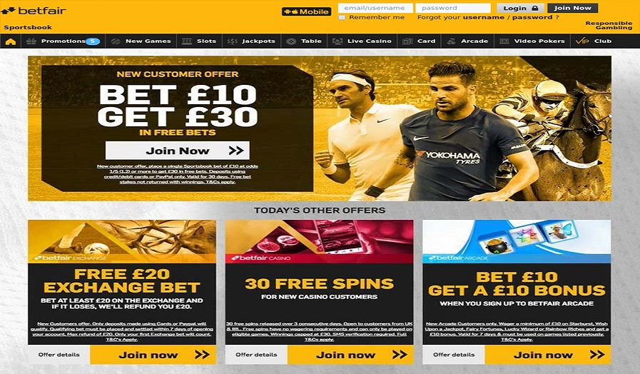 Betfair Casino Online en España con Variedad de Juegos y Bonos