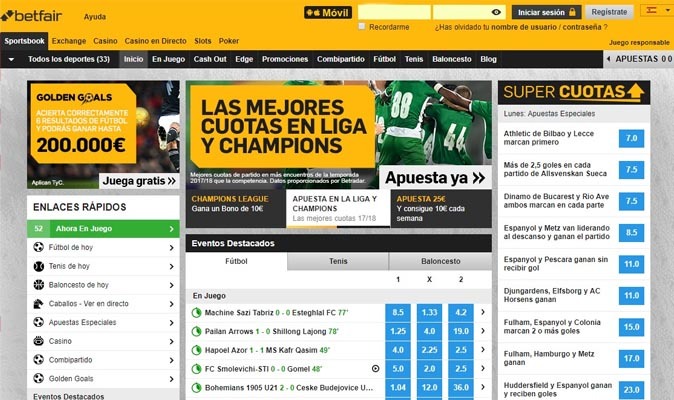 Betfair para realizar apuestas deportivas