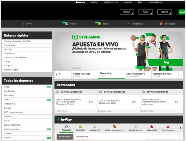 Betway sitio de apuestas online españa