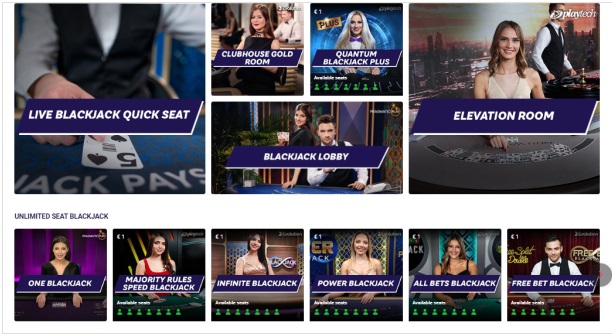 Blackjack en vivo en 