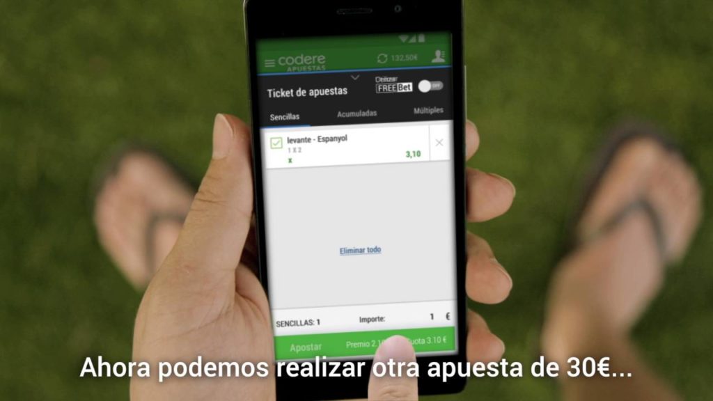 Cómo apostar en partidos en directo desde la app de Codere
