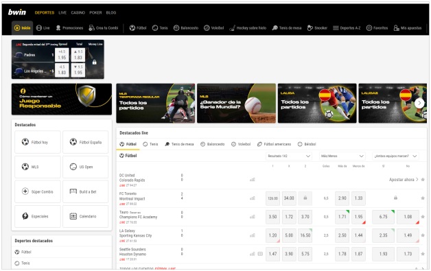 Haga apuestas deportivas en bWin Casino en línea