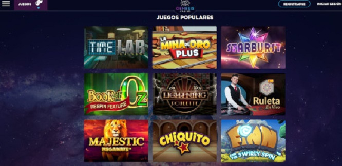 Juegos de casino en Génesis