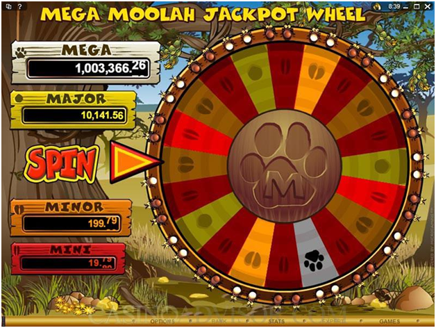 Mega moolah - Jackpot Wheel