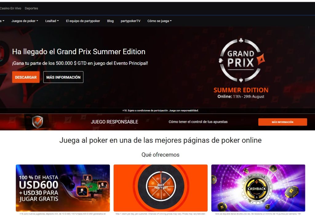 Party Poker Rey del póquer