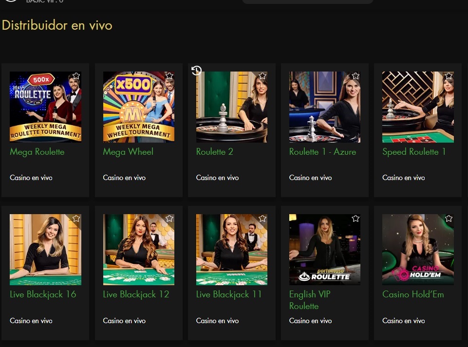Ricos juegos de crupier en vivo de casino