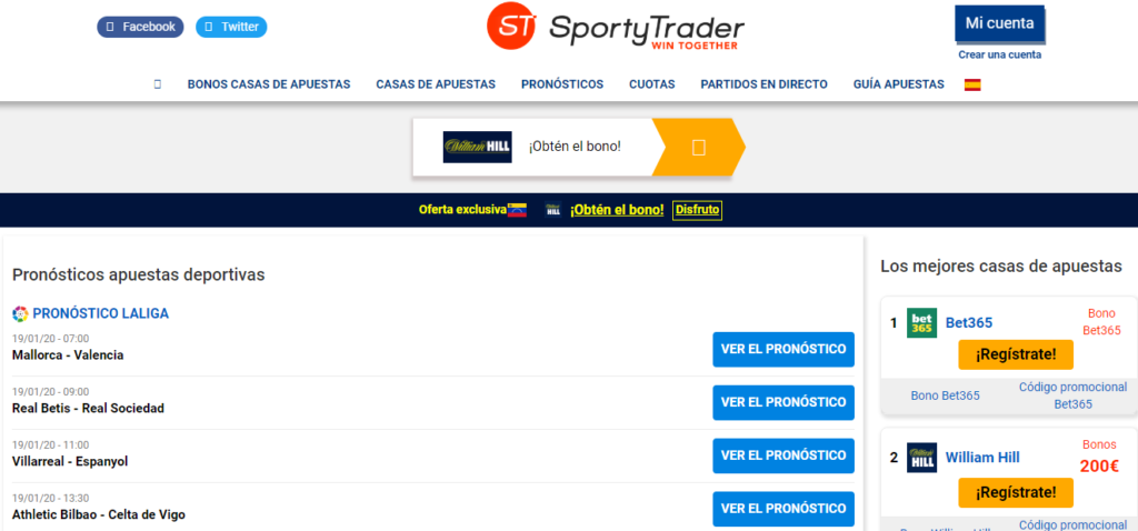 Sporty Trader para pronósticos de asapuestas Deportivas