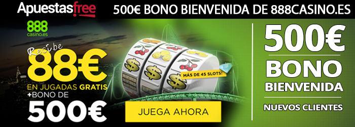 88 euros en jugadas gratis y 500 euros de bono